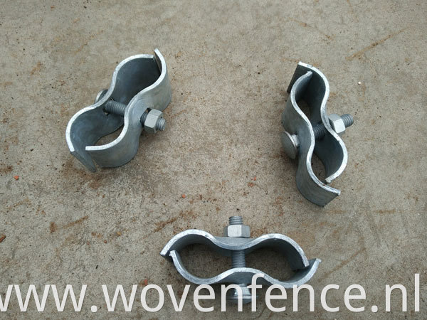 Temporary fence metal clamp